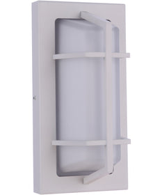 Bulkhead Rectangular 1-Light Outdoor Lighting Textured White