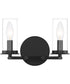 Hudson Heights 2 Light Vanity Matte Black