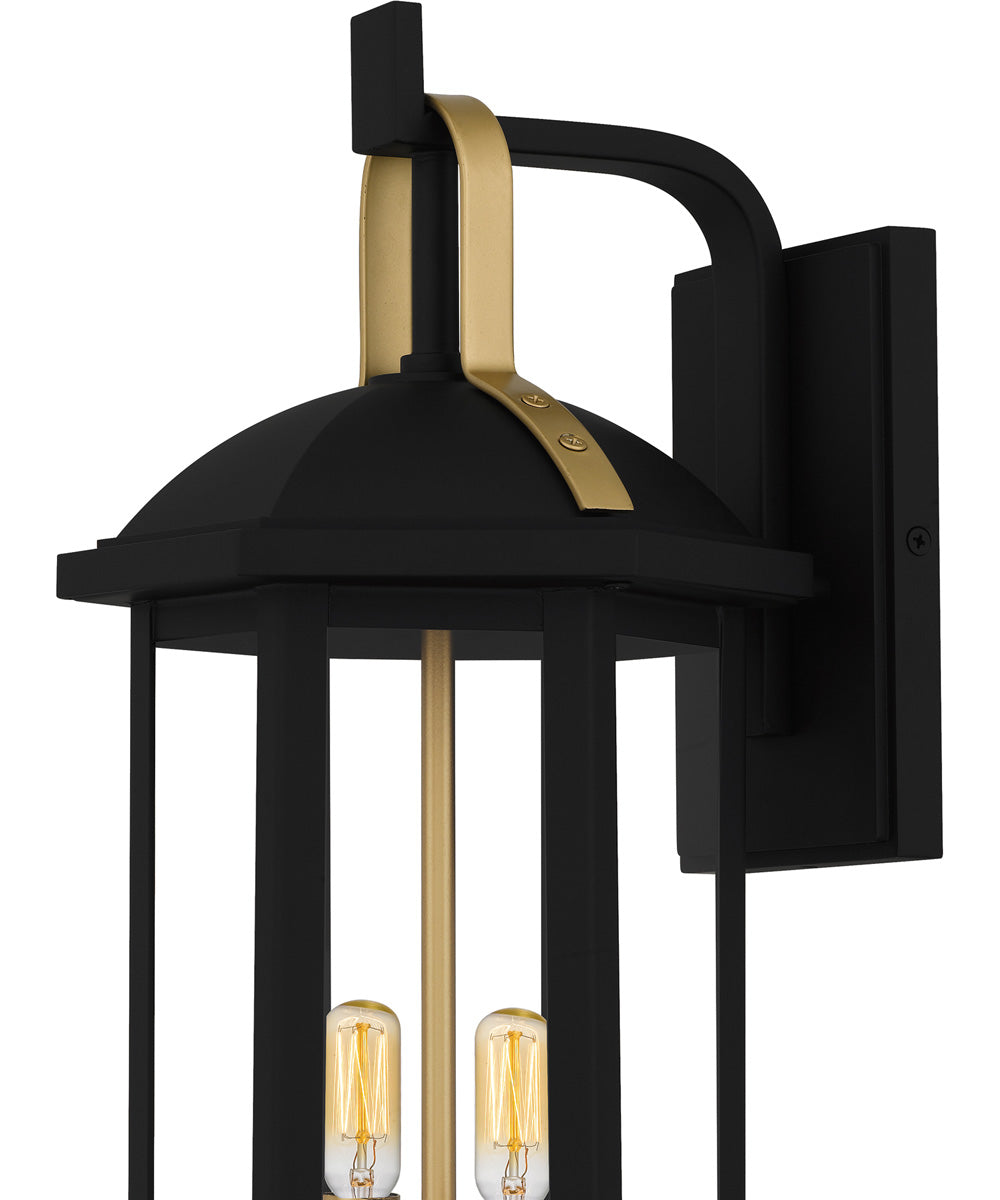 Crestfield Medium 2-light Outdoor Wall Light  Coastal Armour Aluminum Matte Black