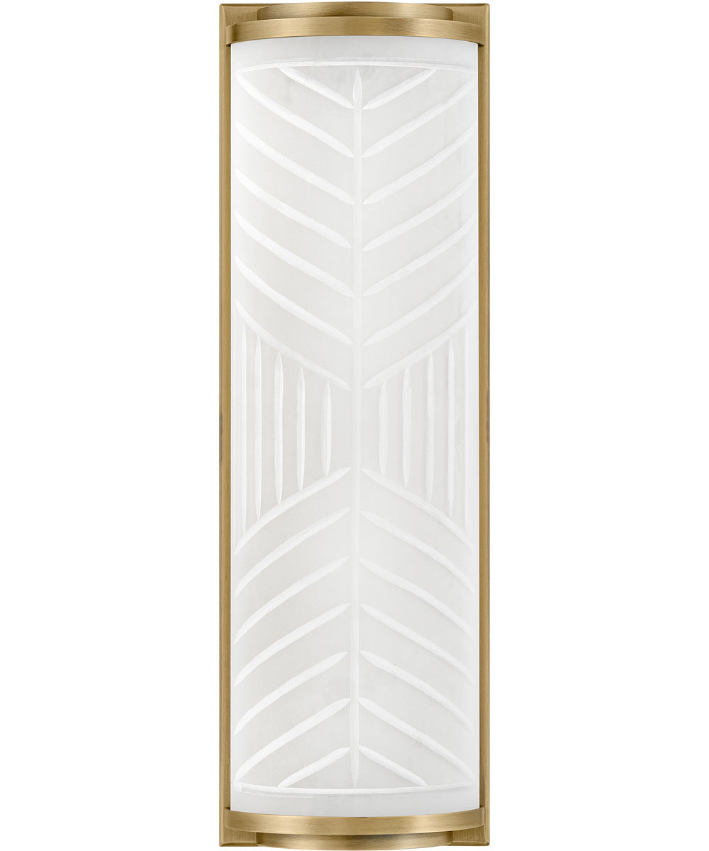 Devon LED-Light Medium Bath Sconce in Lacquered Brass