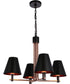 Blake 4-Light Lighting Flat Black/Satin Brass