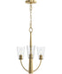 Jheni 3-Light Chandelier with Clear Glass Shades Brushed Gold