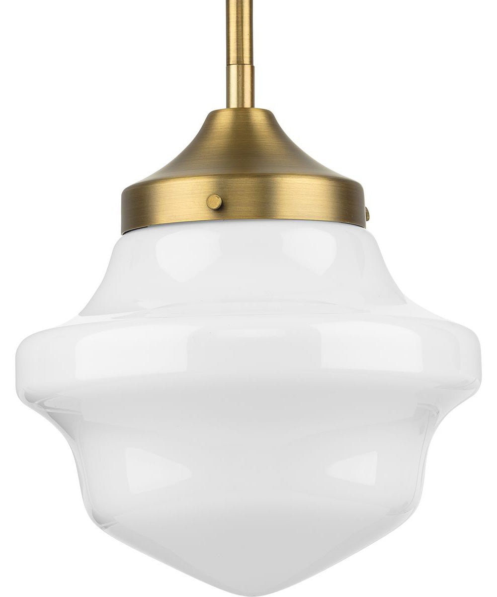 School House 1-Light Mini-Pendant Vintage Brass