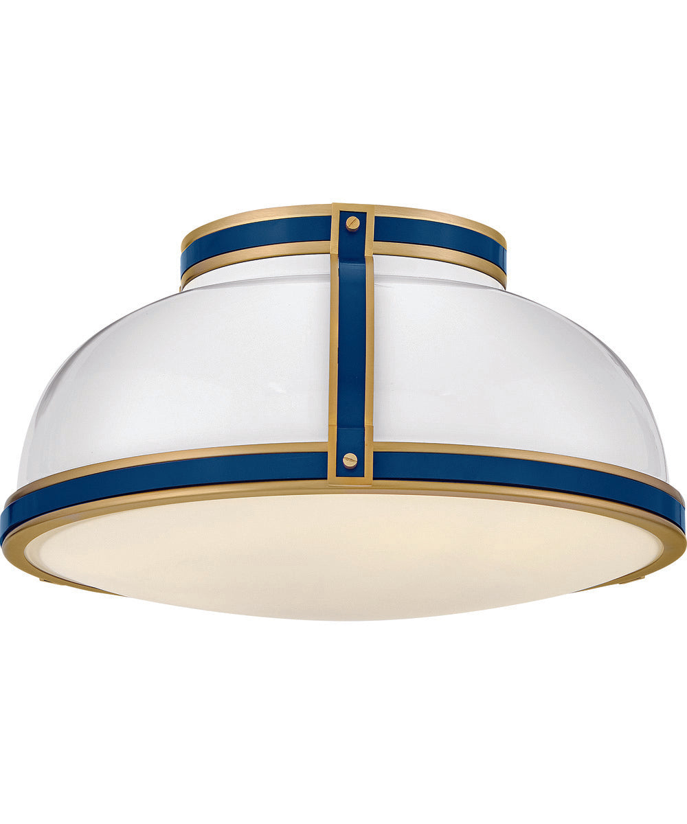 Barton 3-Light Medium Flush Mount in Gloss White