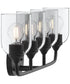 Ilia 4-Light Bath Vanity with Clear Glass Shade Matte Black