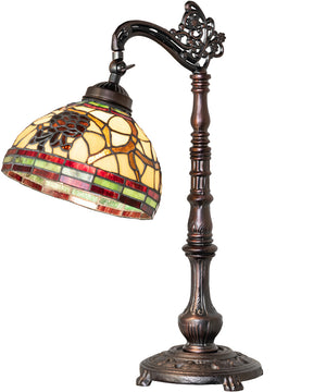20" High Pinecone Bridge Arm Table Lamp