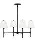 Beale 4-Light Medium Single Tier in Black