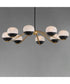 Lucerne 8-Light Chandelier Black / Natural Aged Brass