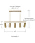 Robbie 5 -Light-Linear Chandelier Aged Brass