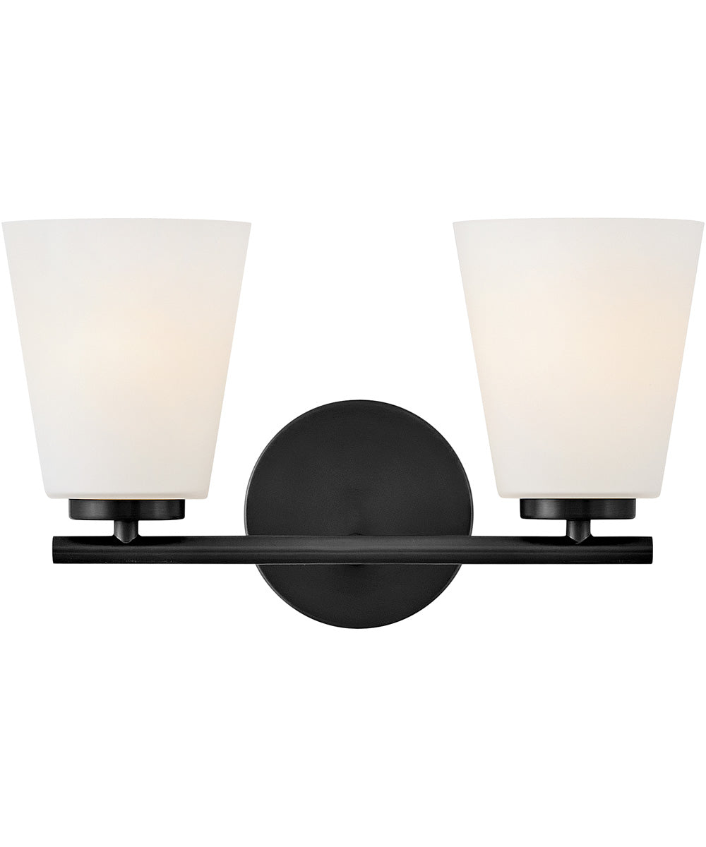 Bri 2-Light Small Two Light Vanity in Black