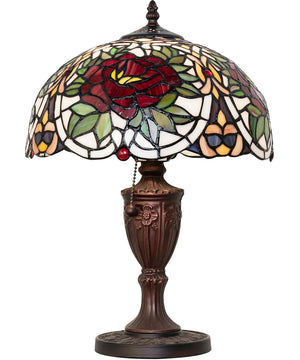 17" High Renaissance Rose Table Lamp