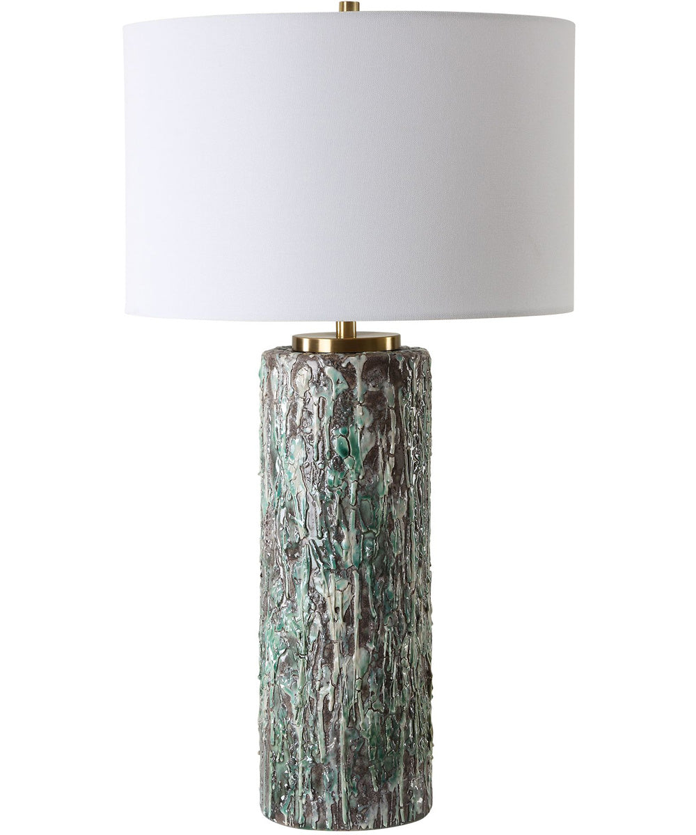 Meltdown Ivory Teal Table Lamp