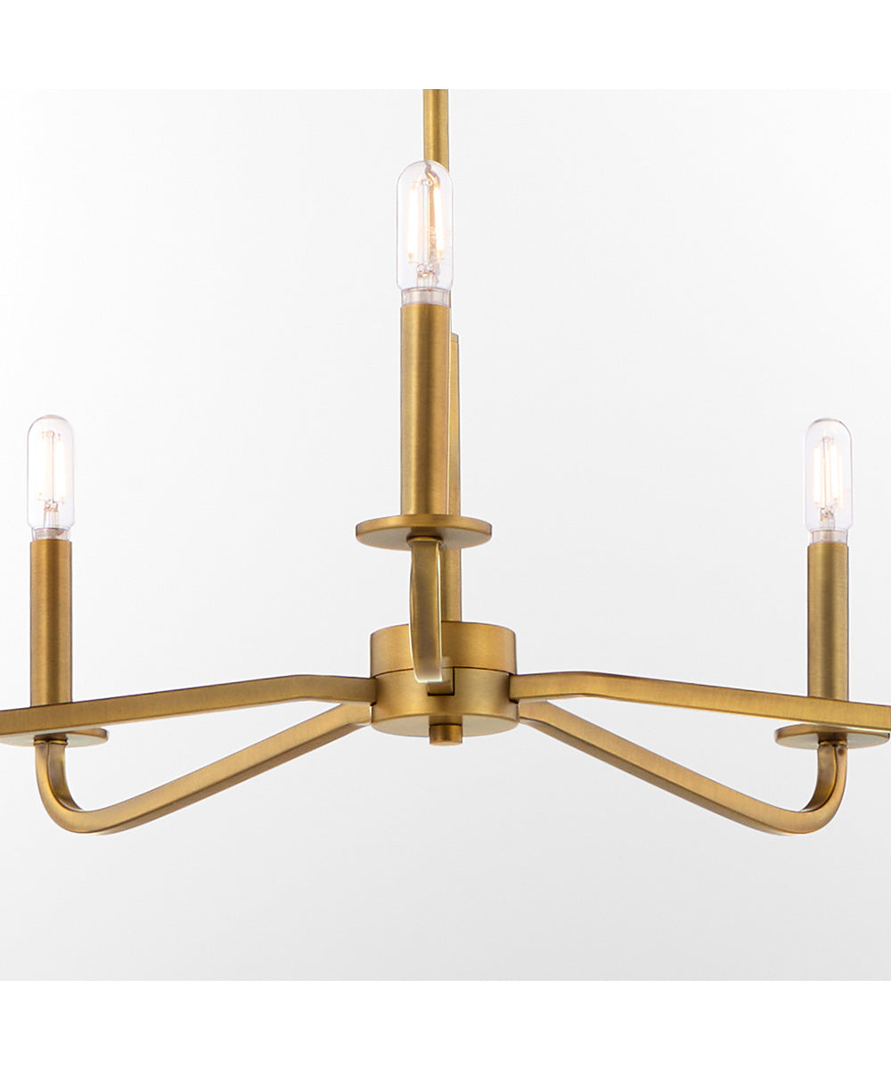 Rutherford 5-light Chandelier Brushed Brass