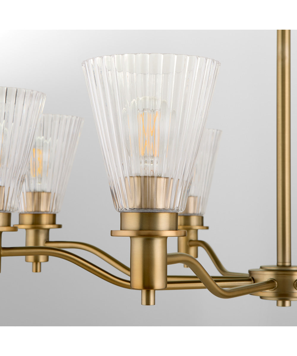 Lawton 8-light Chandelier Brushed Brass