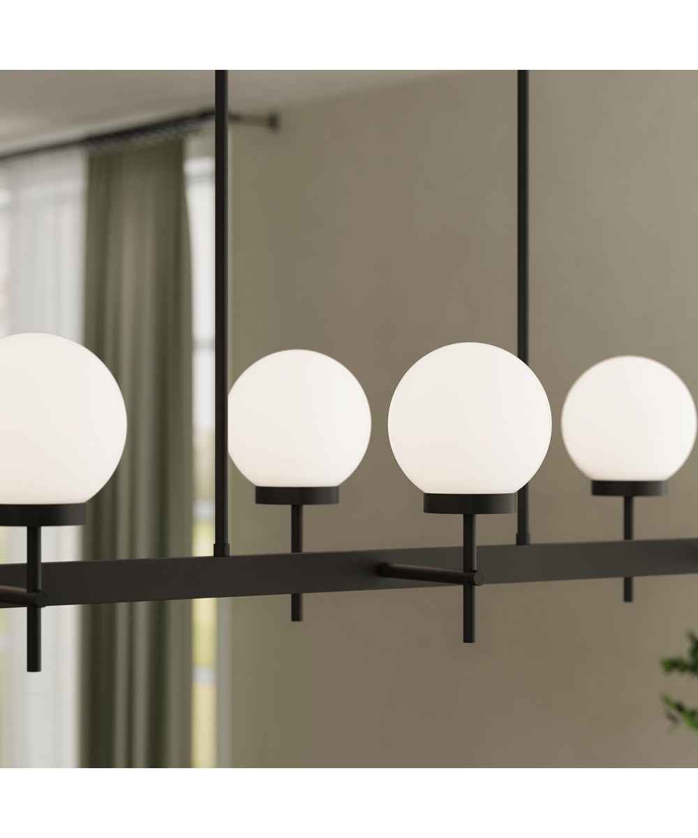 Rigsby 6-Light Linear Chandelier Matte Black