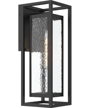 Shaw 19.5 inch 1 Light Outdoor Wall Light with Clear Glass Textured Black