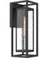 Shaw 19.5 inch 1 Light Outdoor Wall Light with Clear Glass Textured Black