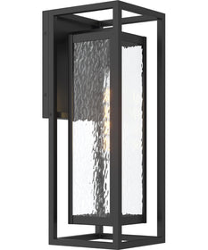 Shaw 19.5 inch 1 Light Outdoor Wall Light with Clear Glass Textured Black