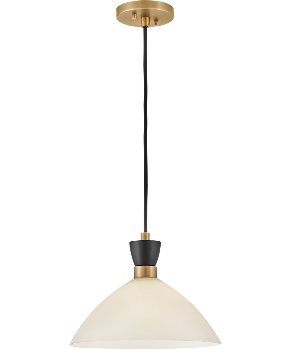 Simon 1-Light Medium Single Light Convertible Pendant in Black