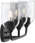 Ilia 3-Light Bath Vanity with Clear Glass Shade Matte Black