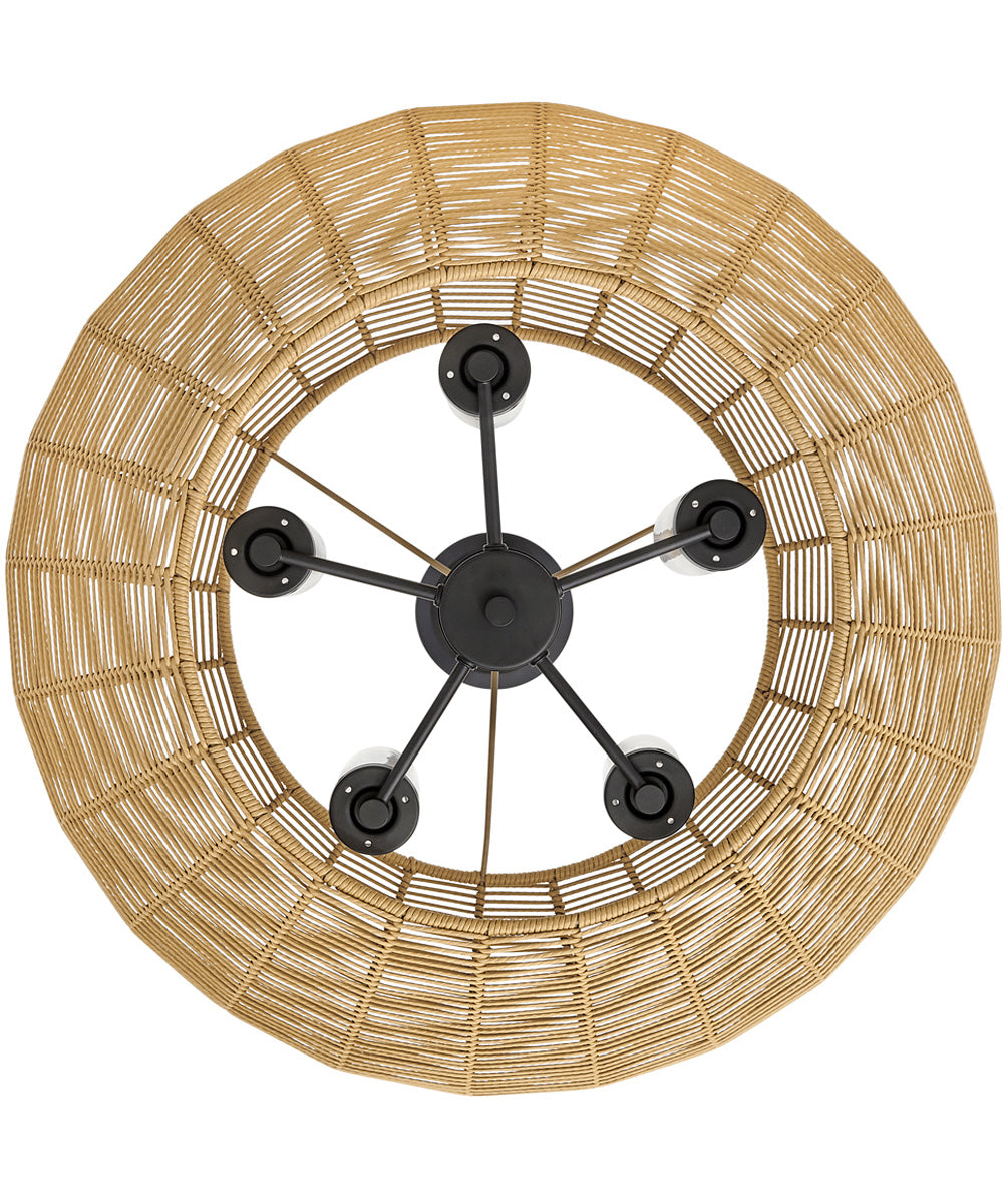 Luca 5-Light Medium Single Tier Chandelier in Black