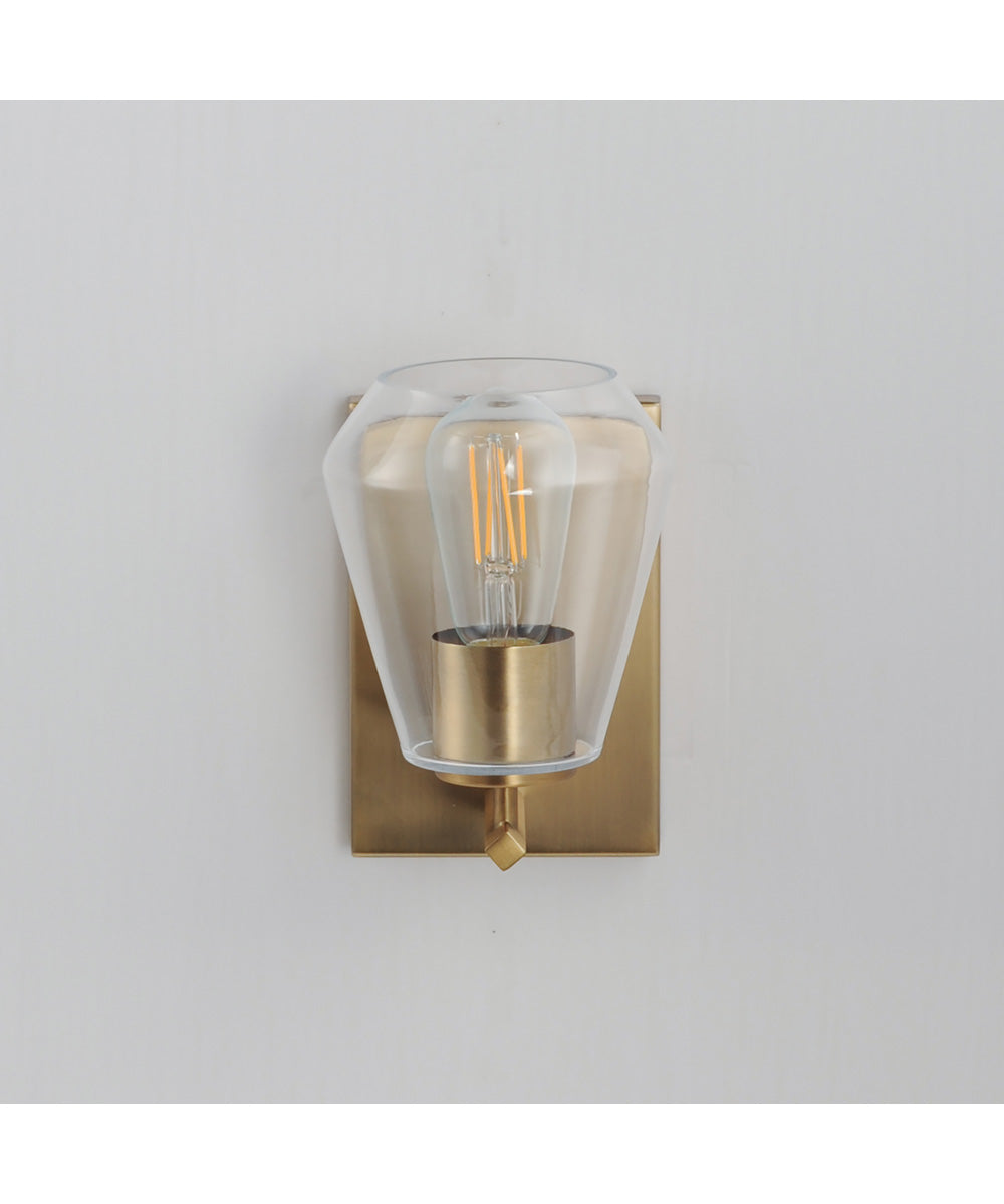 Geode 1-Light Sconce Natural Aged Brass