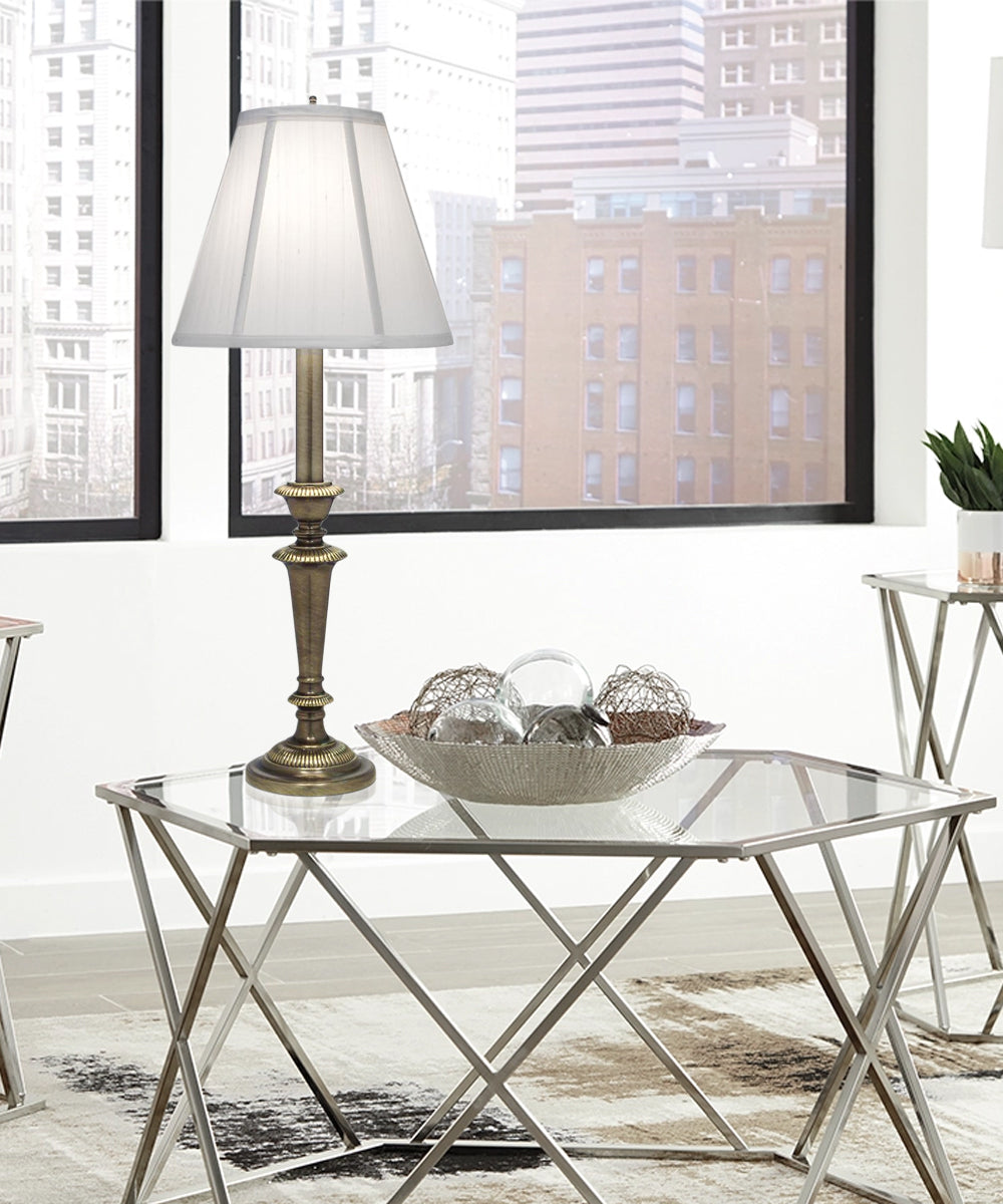 29"H 1-Light Buffet Lamp Roman Bronze