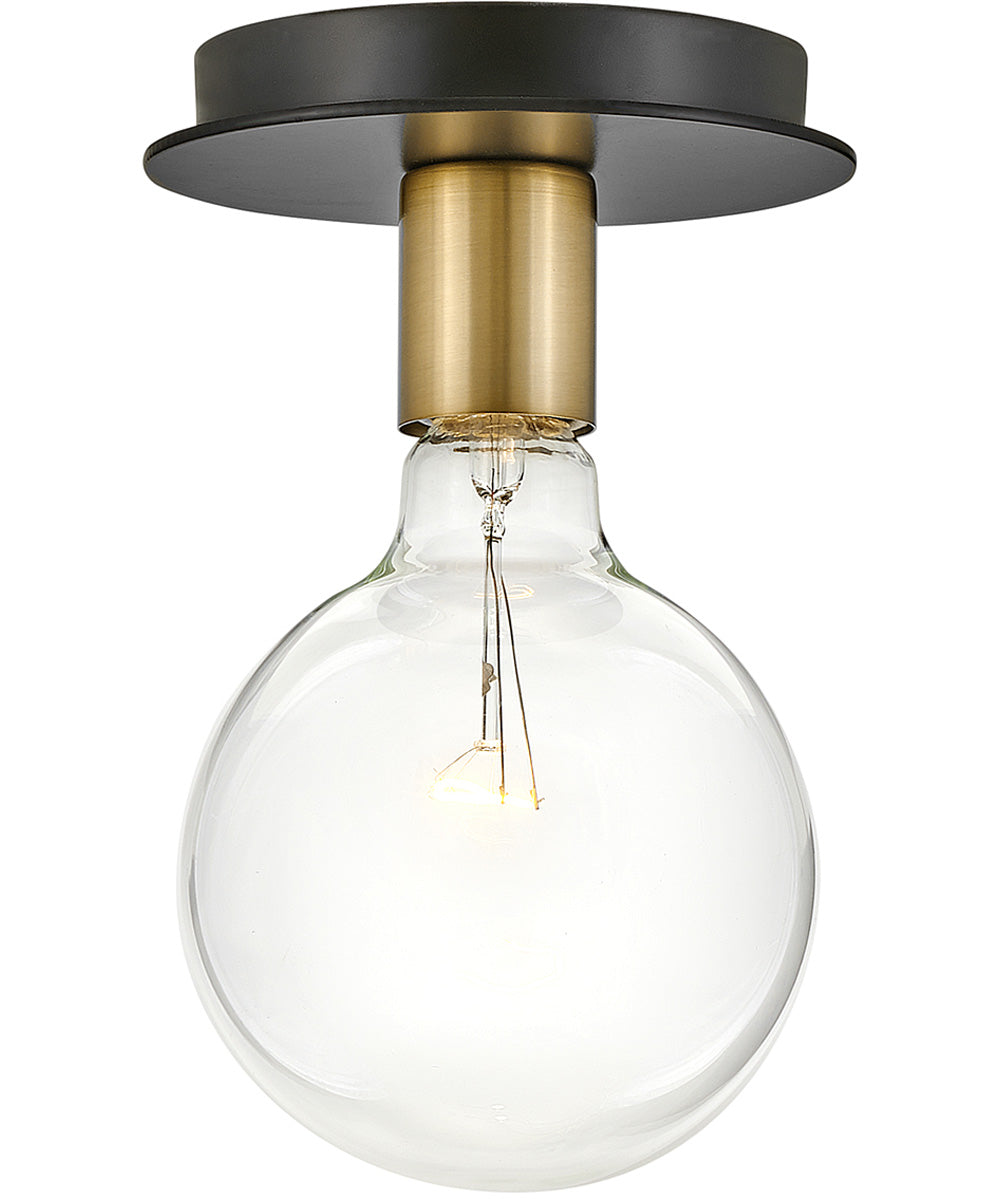 Bobbie 1-Light Extra Small Single Light Flush Mount in Lacquered Brass