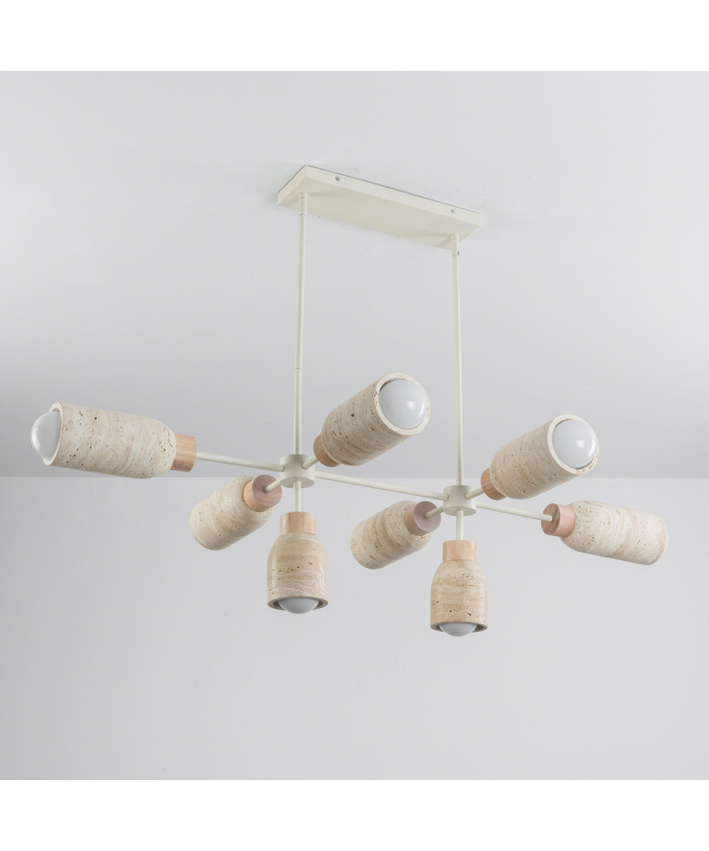 Pompeii 8-Light Pendant Travertine / Oyster