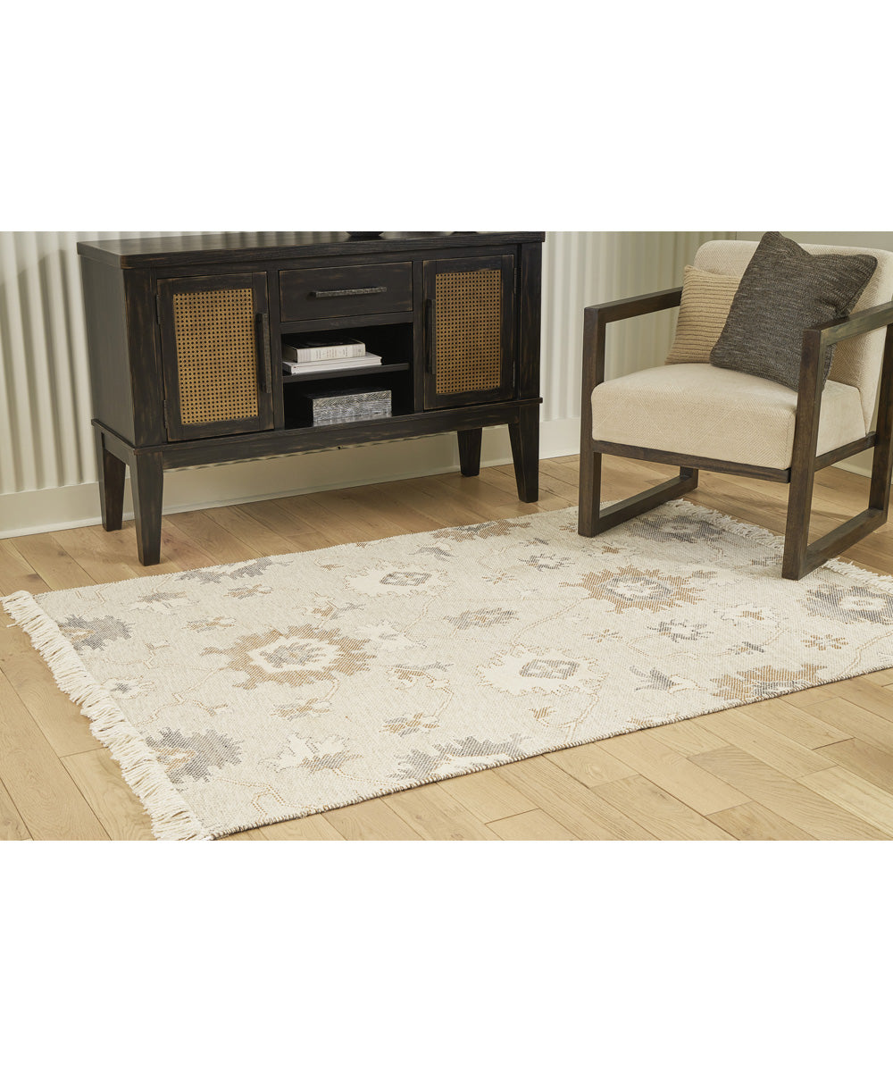 Calkin Medium Rug Linen/Gray/Caramel