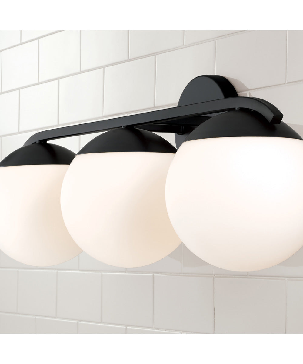 Oliver 3-Light Vanity Matte Black