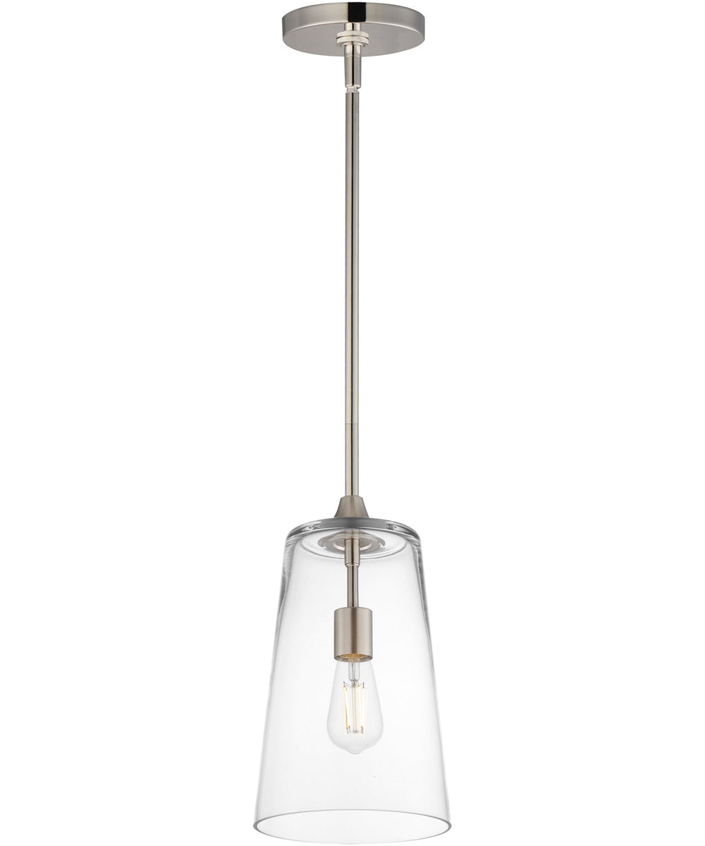 Hudson Single Pendant Satin Nickel
