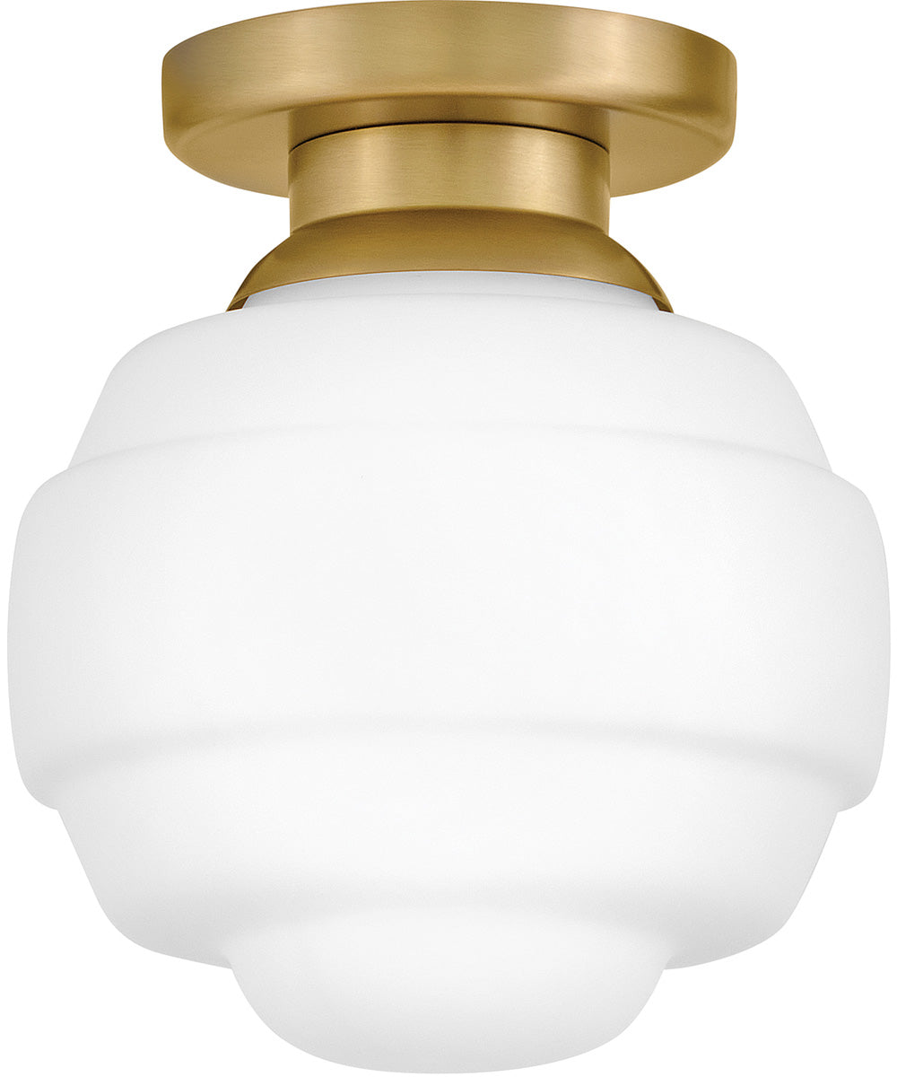 Penny 1-Light Extra Small Flush Mount in Lacquered Brass