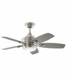 56" Tranquil 5-Blade Ceiling Fan Brushed Nickel Finish with Integrated LED Light and Remote