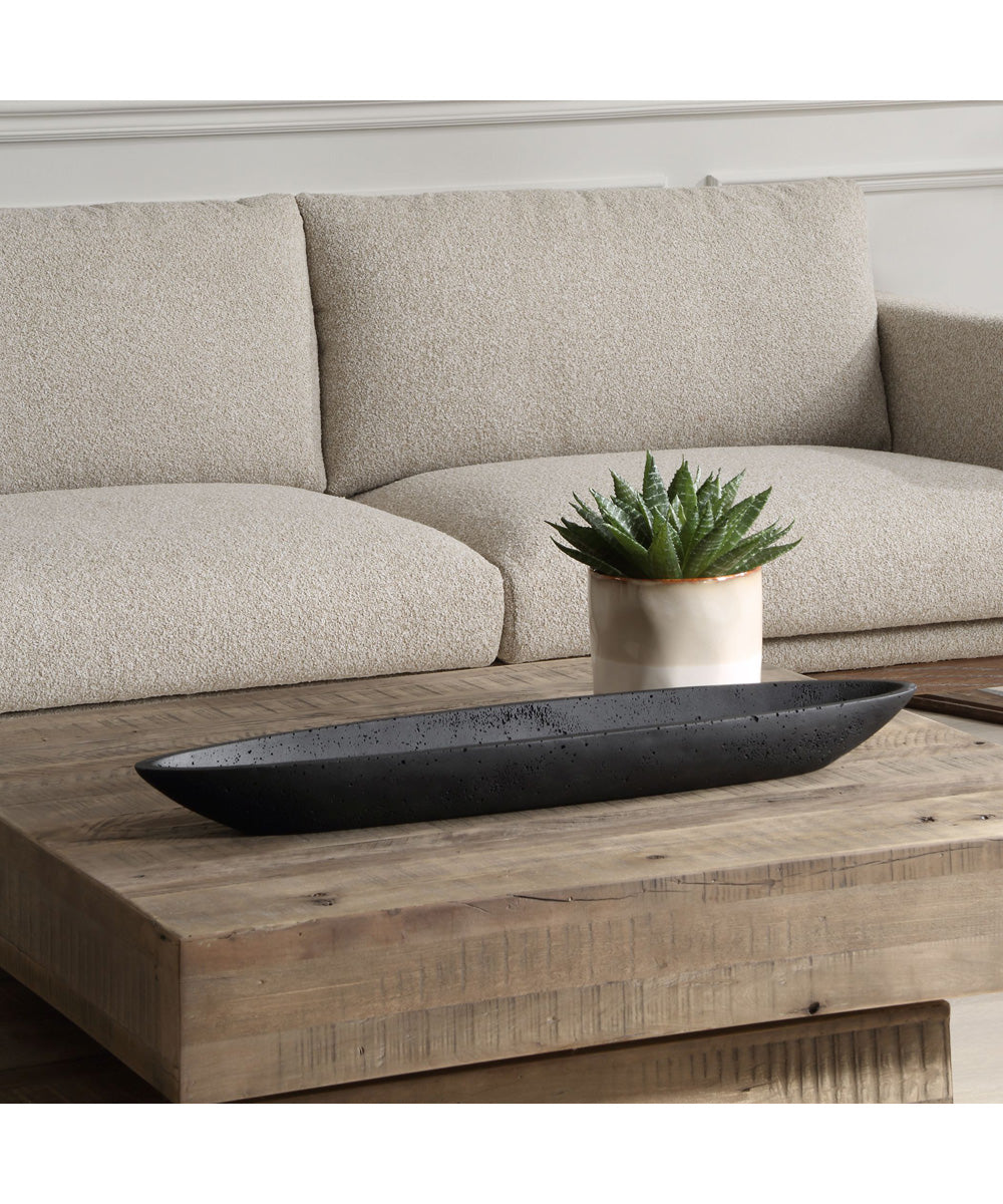 Vessel Cast Black Canoe Bowl