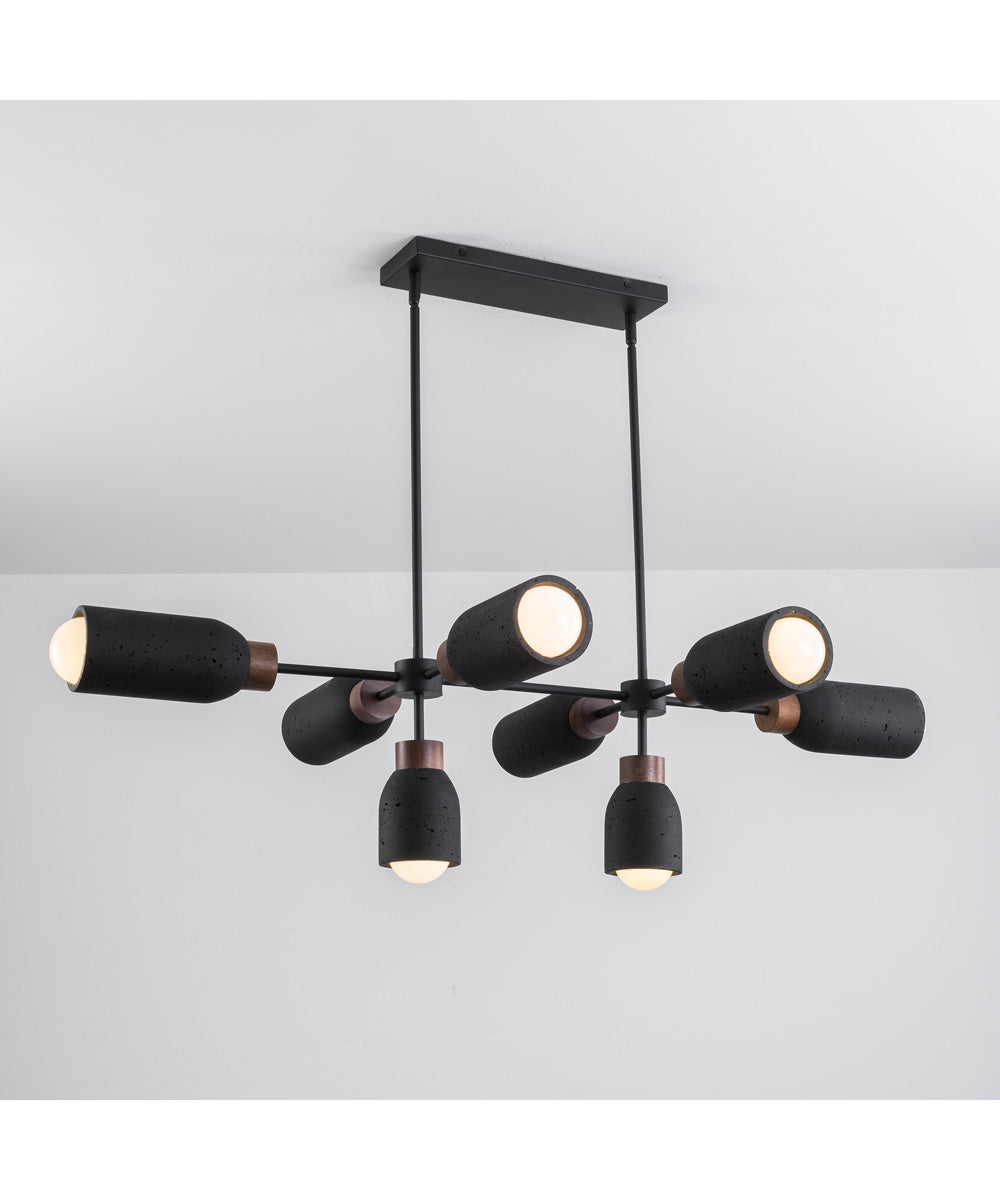 Pompeii 8-Light Pendant Lava / Black
