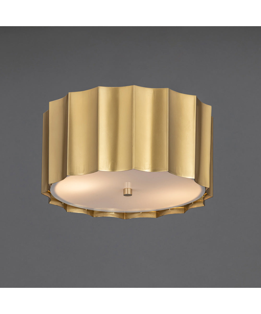 Allegra Flush Mount Weathered Brass