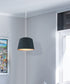 10"W 2 Light Swag Plug-In Pendant Light Textured Slate Blue with Diffuser White Cord