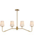 Durham 4-Light Linear Chandelier Natural Aged Brass