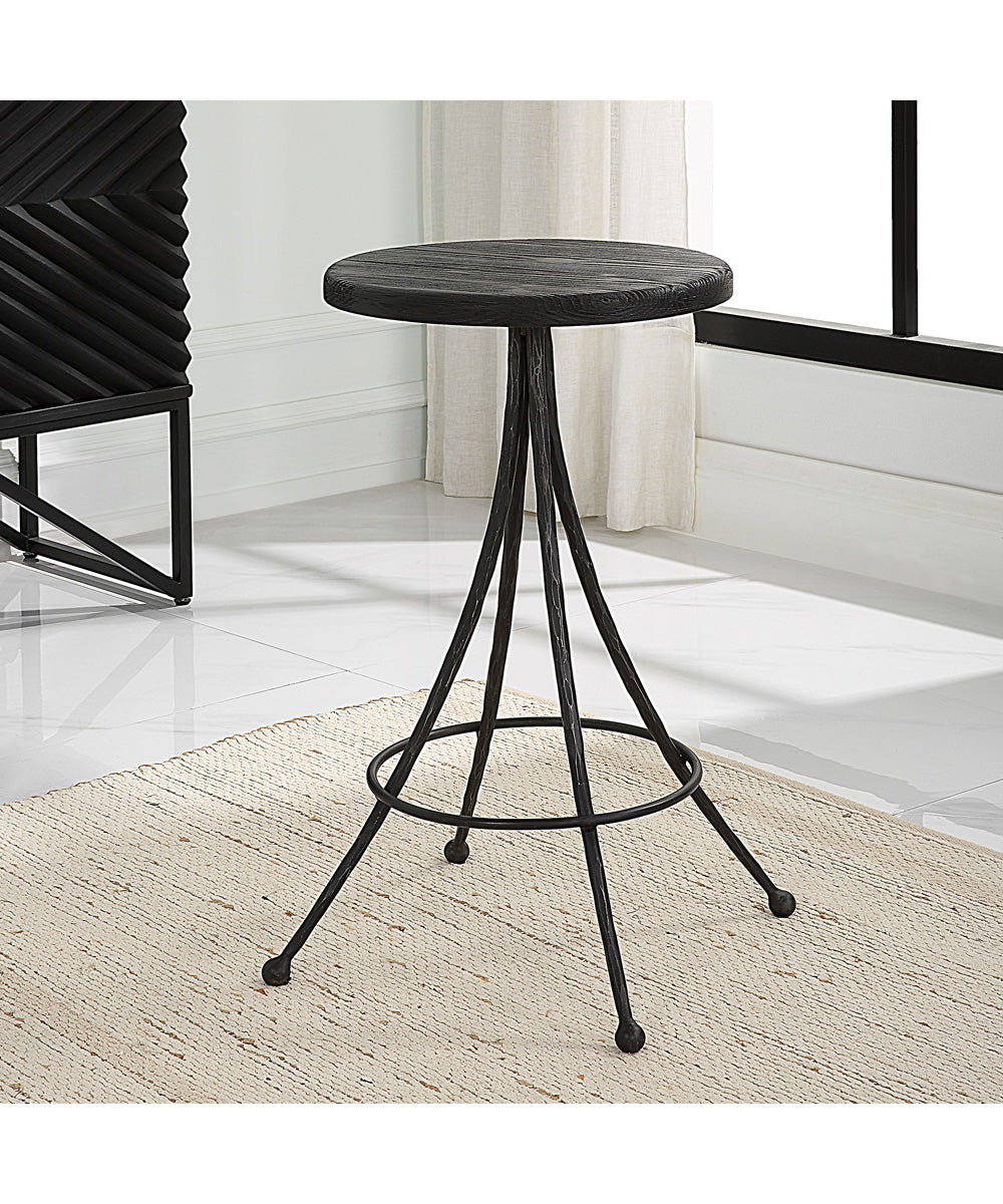 Sona Black Counter Stool
