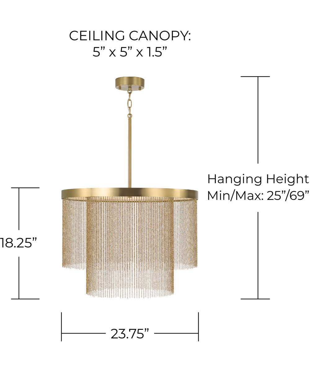 Rae 2-Light Pendant Aged Brass