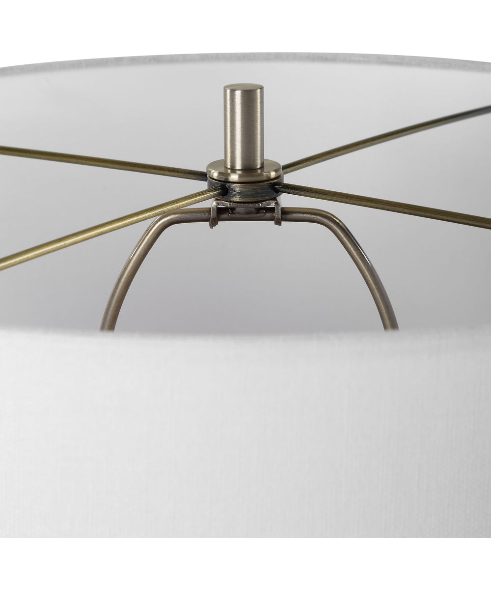 Round Ceramic Table Lamp in Blue