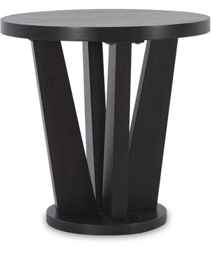 Chasinfield Round End Table Dark Brown