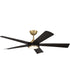 Frye 52" 5-Blade Indoor ceiling Fan 1-Light Fan Satin Brass