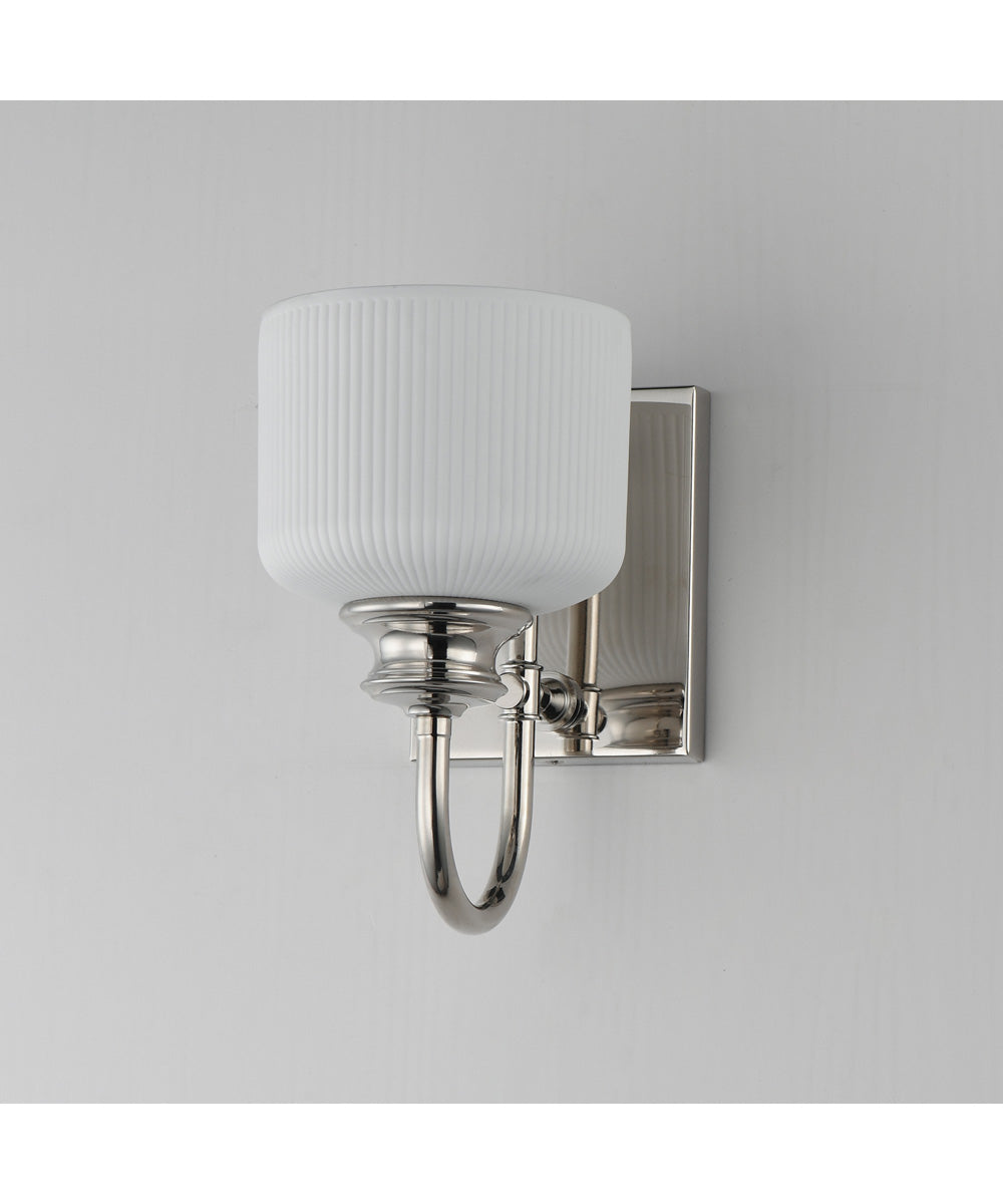 Bisque 1-Light Wall Sconce Polished Nickel