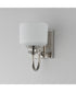Bisque 1-Light Wall Sconce Polished Nickel