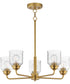 Acadia 5-Light Chandelier Natural Aged Brass
