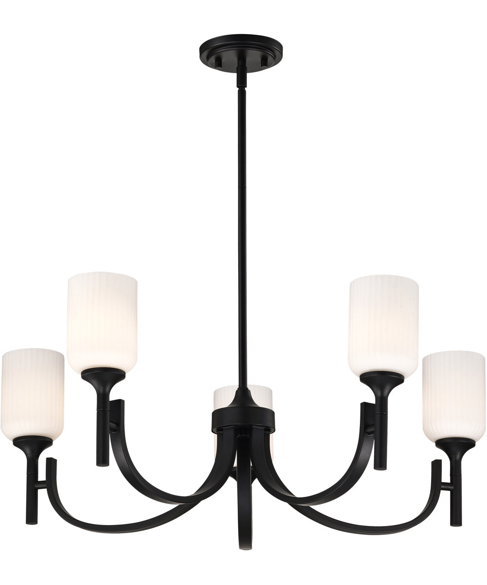 Solara 5-Light Chandelier Matte Black