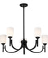 Solara 5-Light Chandelier Matte Black