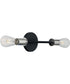 5"W Ryder 2-Light Vanity & Wall Black / Polished Nickel